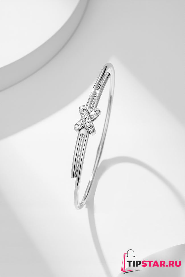 Chaumet Jeux de Liens diamonds silver bracelet - 1