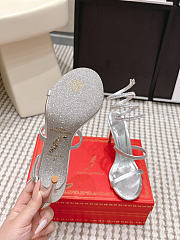 René Caovilla Cleo Silver Sandals 7.5 cm - 6