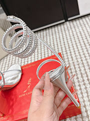 René Caovilla Cleo Silver Sandals 7.5 cm - 4
