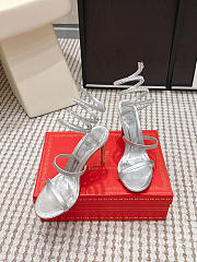 René Caovilla Cleo Silver Sandals 7.5 cm - 2