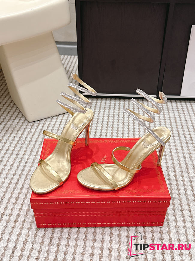 René Caovilla Cleo Butter Yellow Sandals 7.5 cm - 1