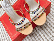 René Caovilla Chandelier Nude Rainbow Crystal Sandal 7.5 cm - 4