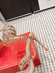 René Caovilla Chandelier Nude Crystal Sandal 7.5 cm - 4