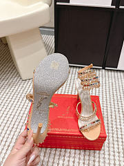 René Caovilla Chandelier Nude Crystal Sandal 7.5 cm - 2