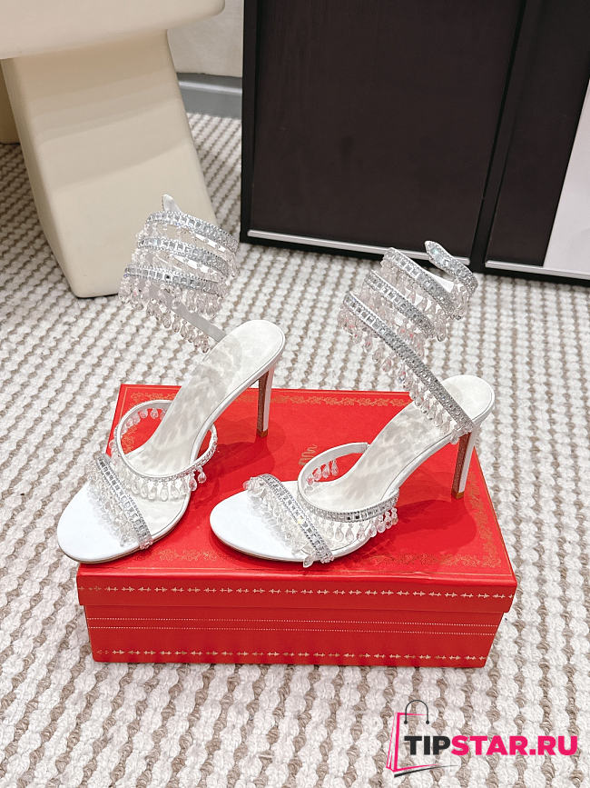 René Caovilla Chandelier Ivory Sandal 7.5 cm - 1