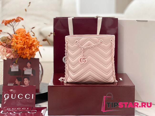 Gucci Marmont Nano Bucket bag in Light Pink leather - 1