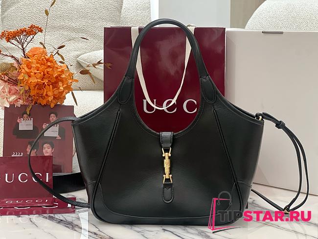 Gucci Mercato small tote bag black soft leather - 1