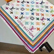 LV x TM Monogram Multicolor Square Silk Scarf 90  - 5