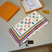 LV x TM Monogram Multicolor Square Silk Scarf 90  - 4