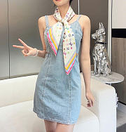 LV x TM Monogram Multicolor Square Silk Scarf 90  - 2