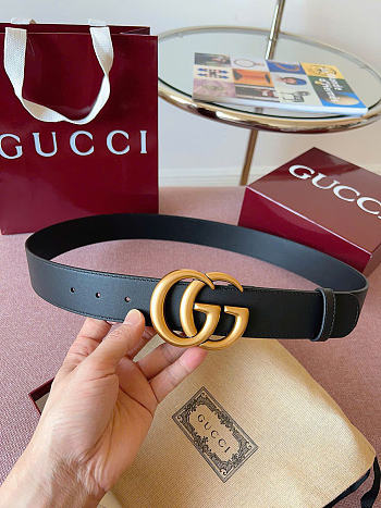 Gucci GG Marmont wide belt black