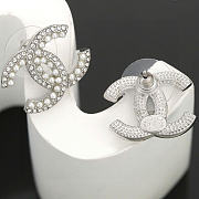 Chanel Classic CC Pearl Stud Earrings - 2