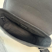 Loewe Mini Flex messenger in canvas and suede black/dark gold - 3