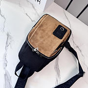 Loewe Flex sling in canvas and suede black/dark gold - 6