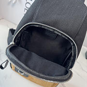 Loewe Flex sling in canvas and suede black/dark gold - 4