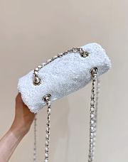Chanel Timeless/Classique Chain glitter backpack white - 5