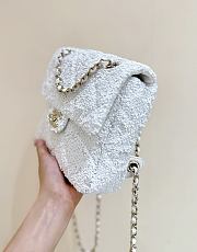 Chanel Timeless/Classique Chain glitter backpack white - 4