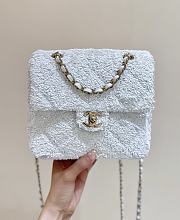 Chanel Timeless/Classique Chain glitter backpack white - 2