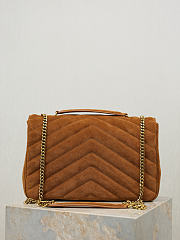 Ysl LouLou suede bag brown size 32x22x10 cm - 3