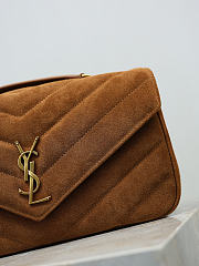 Ysl LouLou suede bag brown size 29x17x8 cm - 6