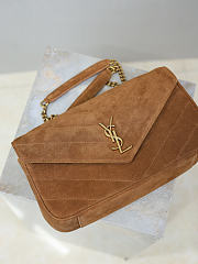 Ysl LouLou suede bag brown size 29x17x8 cm - 4