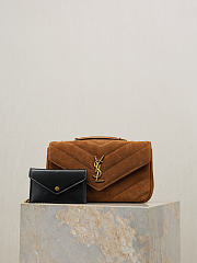 Ysl LouLou suede bag brown size 24x14x6 cm - 1