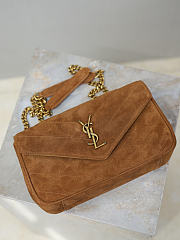 Ysl LouLou suede bag brown size 24x14x6 cm - 4