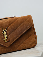 Ysl LouLou suede bag brown size 24x14x6 cm - 2