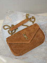 Ysl LouLou suede bag brown size 20x12x5 cm - 5