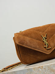Ysl LouLou suede bag brown size 20x12x5 cm - 4