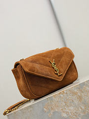 Ysl LouLou suede bag brown size 20x12x5 cm - 2