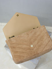 Ysl LouLou suede bag natural tan size 32x22x10 cm - 2