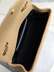 Ysl LouLou suede bag natural tan size 29x17x8 cm - 4