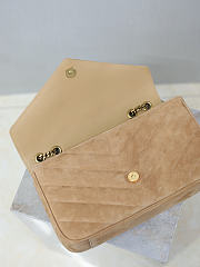 Ysl LouLou suede bag natural tan size 29x17x8 cm - 3