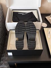 Chanel Interlocking CC Logo Loafers Silver Hardware Black - 3