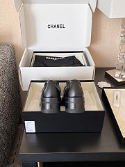 Chanel Interlocking CC Logo Loafers Silver Hardware Black - 2