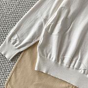 Louis Vuitton Embossed Jacquard Knit Crew Neck Long Sleeve White - 6