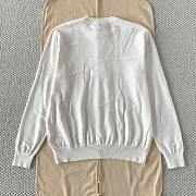 Louis Vuitton Embossed Jacquard Knit Crew Neck Long Sleeve White - 5