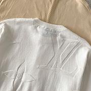 Louis Vuitton Embossed Jacquard Knit Crew Neck Long Sleeve White - 4