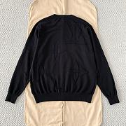 Louis Vuitton Embossed Jacquard Knit Crew Neck Long Sleeve Black - 5