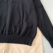 Louis Vuitton Embossed Jacquard Knit Crew Neck Long Sleeve Black - 4