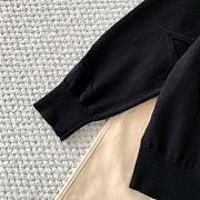 Louis Vuitton Embossed Jacquard Knit Crew Neck Long Sleeve Black - 2