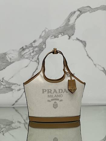 Prada Linen blend mini-buckle bag size 28x22.5x12.5 cm