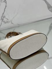 Prada Linen blend mini-buckle bag size 28x22.5x12.5 cm - 6