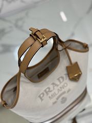 Prada Linen blend mini-buckle bag size 28x22.5x12.5 cm - 5