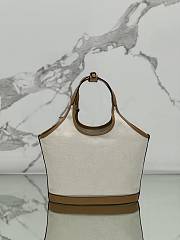Prada Linen blend mini-buckle bag size 28x22.5x12.5 cm - 4