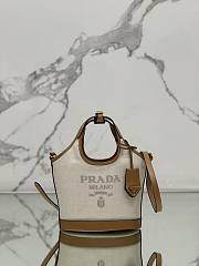Prada Linen blend mini-buckle bag sizre 21x18x9 cm - 1