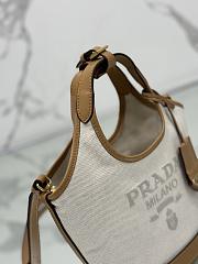 Prada Linen blend mini-buckle bag sizre 21x18x9 cm - 3
