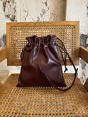 Small Crystal Pouch In Lambskin Burgundy - 1