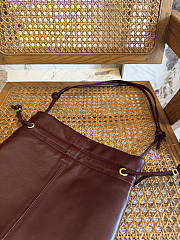 Small Crystal Pouch In Lambskin Burgundy - 6